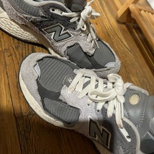 Distressed Rain Cloud New Balance sneakers